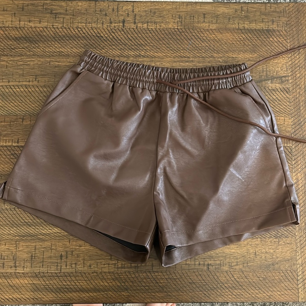 Faux Leather Shorts